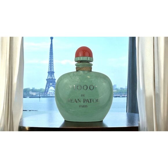 Vintage 1000 De Jean Patou Paris Green Large Factice Display Perfume Bottle RARE - Picture 2 of 15
